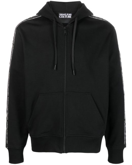 Versace Jeans Couture zip-up logo print hoodie