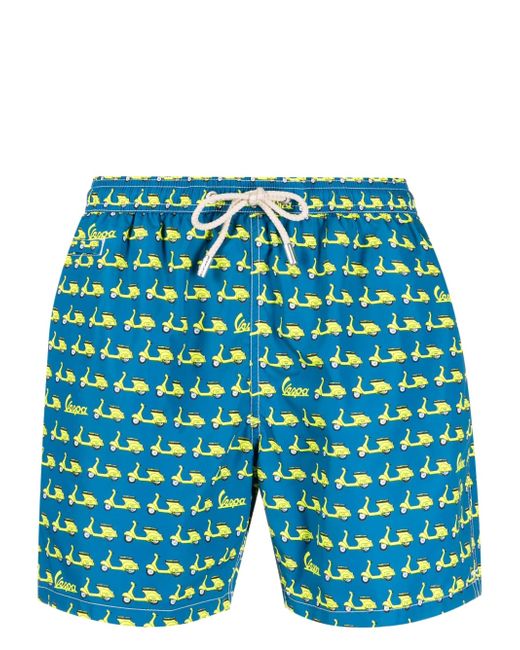 Mc2 Saint Barth all-over vespa print swim shorts