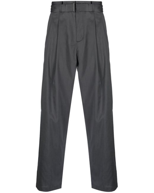 Attachment lined straight-leg trousers