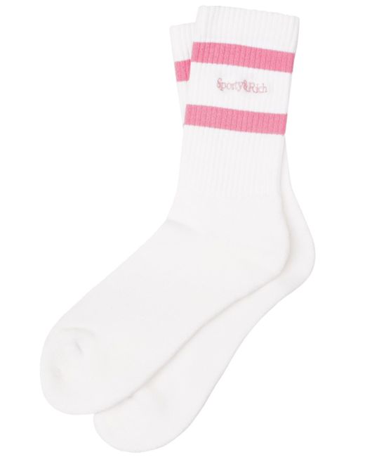 Sporty & Rich stripe-detail ankle socks