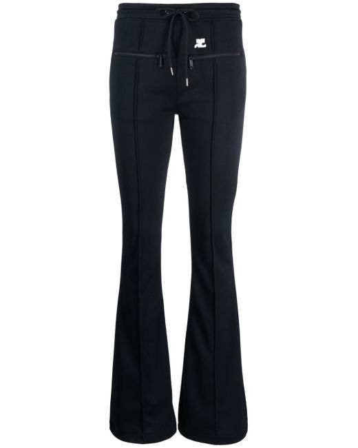 Courrèges drawstring flared trousers