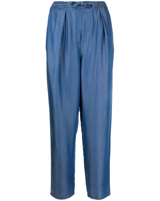 Emporio Armani high-waist drawstring trousers