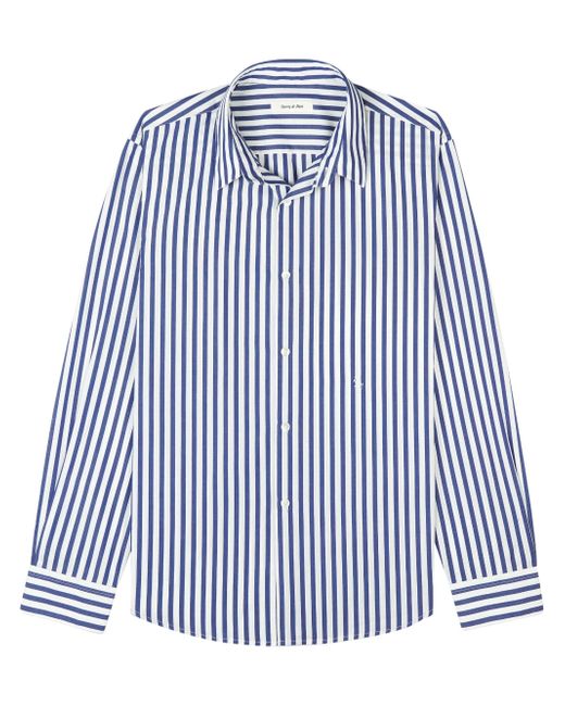 Sporty & Rich vertical-stripe long-sleeve shirt