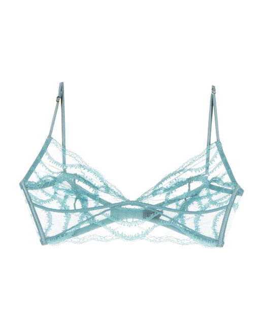 Kiki De Montparnasse lace-design triangle-cup bra