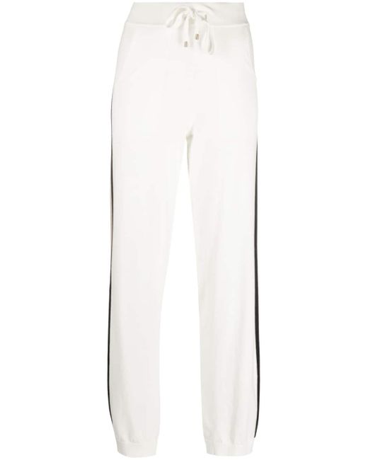 Lorena Antoniazzi striped-edge knitted trousers