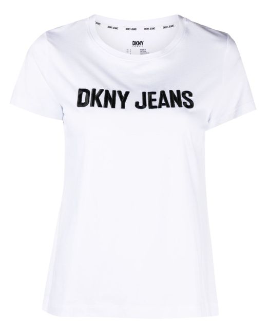 Dkny embossed-logo short-sleeve T-shirt