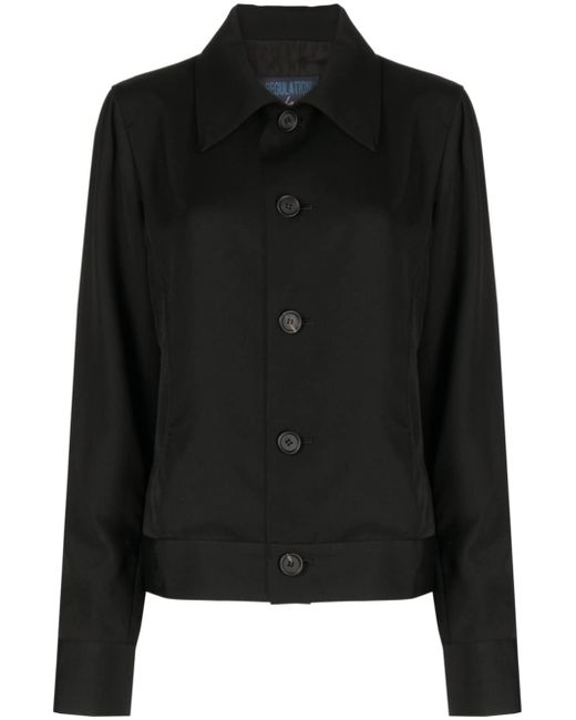 Yohji Yamamoto point-collar button-up jacket
