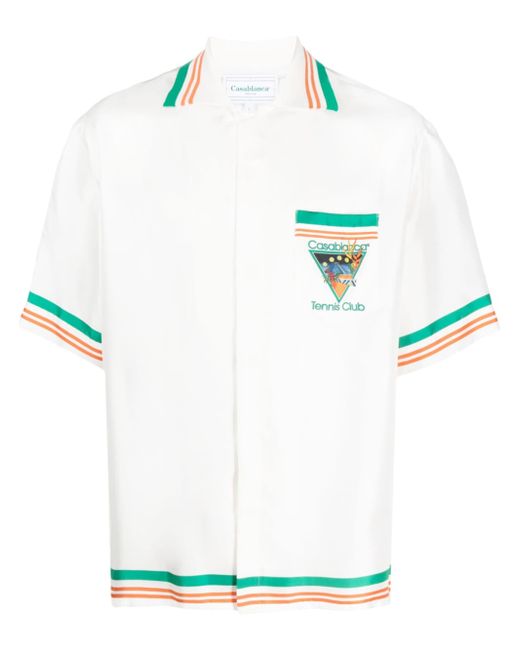 Casablanca Tennis Club Icon silk shirt