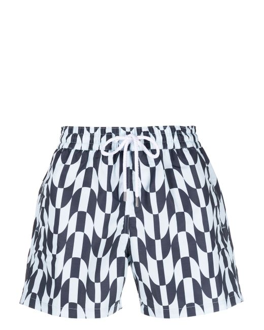 Frescobol Carioca abstract-print swim shorts