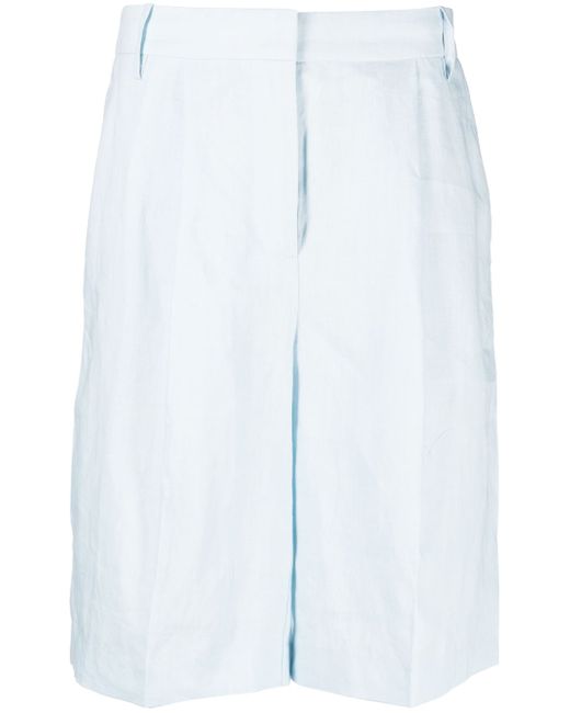 Remain pleated linen bermuda shorts