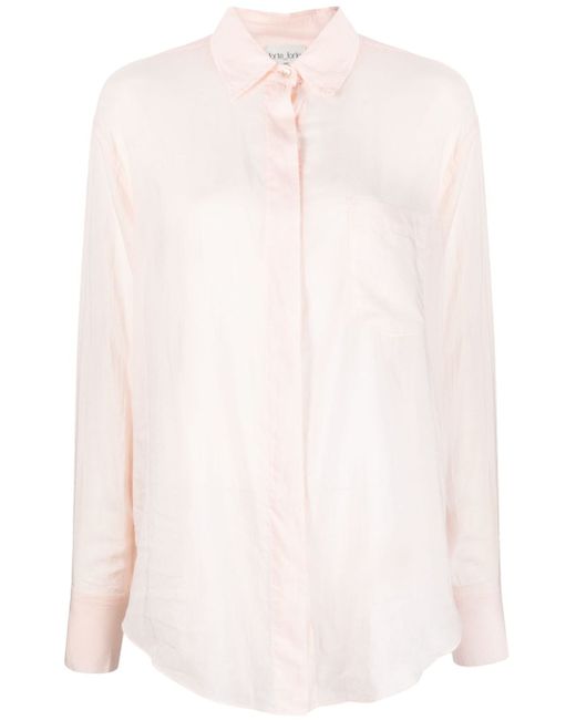 Forte-Forte semi-sheer cotton-silk blend shirt