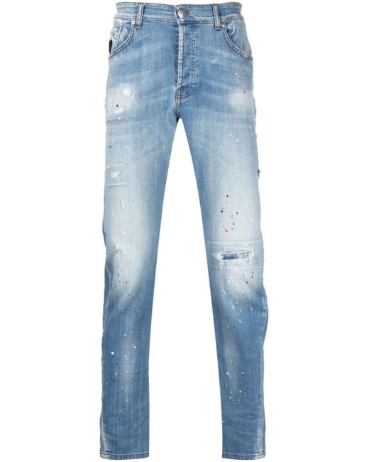 John Richmond paint-splatter detail jeans