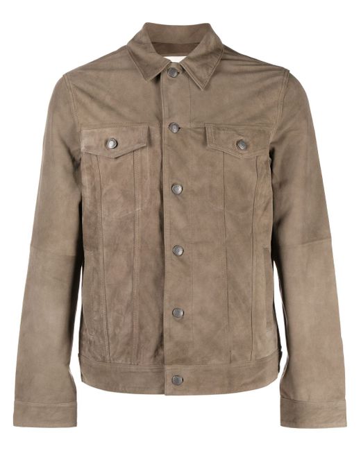 Zadig & Voltaire button-fastening suede jacket