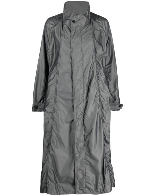 Issey Miyake ruched-detailing coat