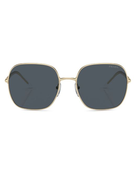 Prada square-frame metal sunglasses