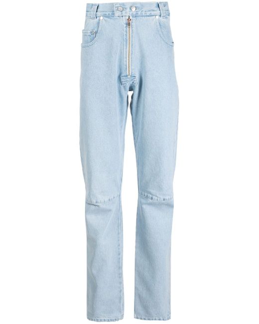 GmBH washed straight-leg jeans