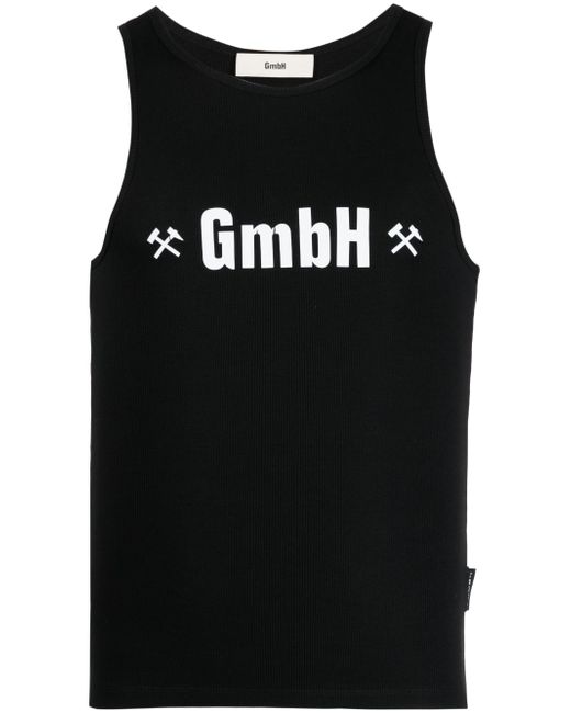 GmBH logo-print ribbed tank top