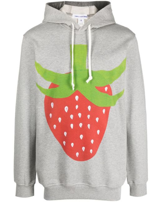 Comme Des Garçons fruit-print cotton hoodie