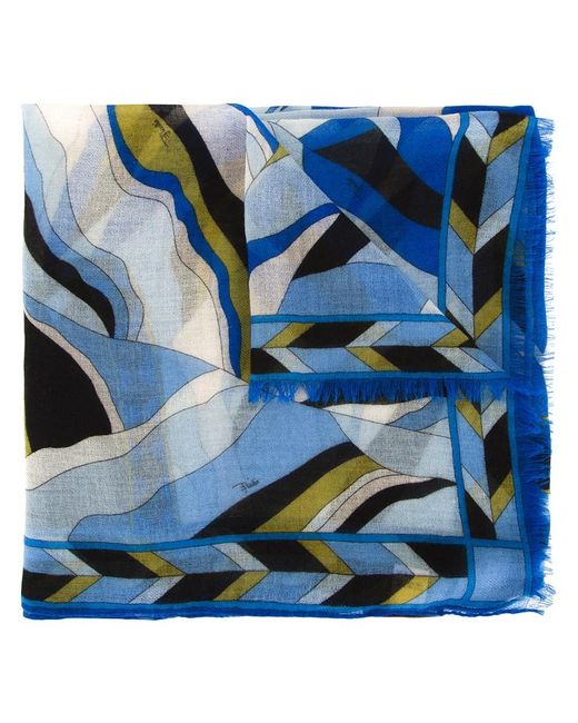 Emilio Pucci landscape print scarf Cashmere