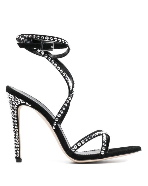 Paris Texas crystal-embellished strap-detail sandals