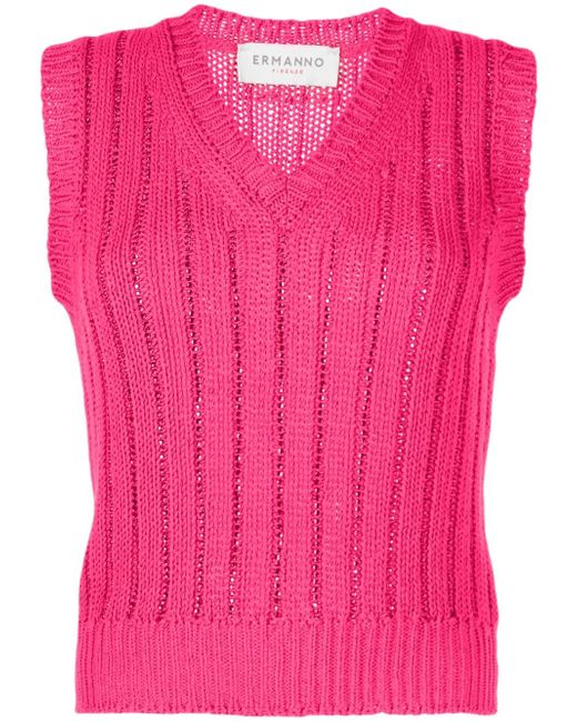 Ermanno Firenze V-neck knitted vest