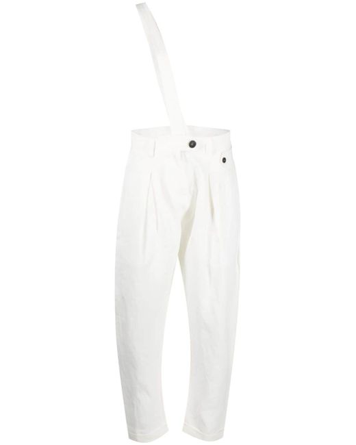Isabel Benenato high-waisted linen trousers