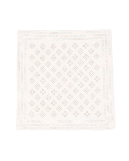 Eleventy geometric-patterned print pocket square