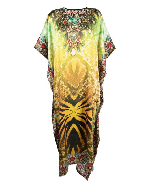 Dolci Follie graphic-print silk cover-up