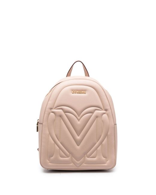 Love Moschino logo-lettering zipped backpack