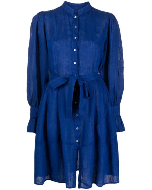 120 Lino buttoned-up linen shirt dress