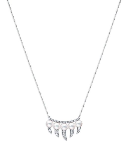 Tasaki 18kt white gold Danger Fang pearl and diamond necklace