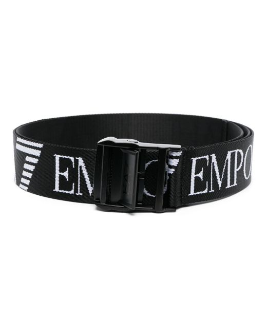 Ea7 logo-print buckled belt