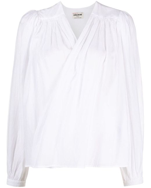 Zadig & Voltaire Tenew wrapped blouse