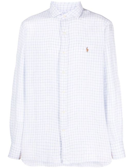Polo Ralph Lauren lined check-print long-sleeved shirt