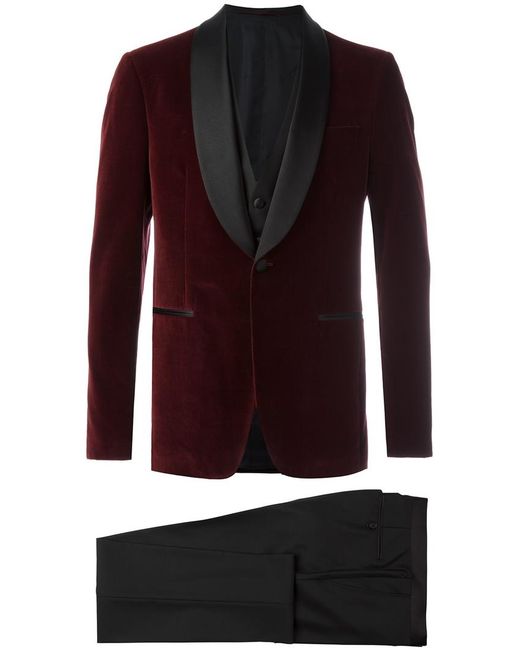 Salvatore Ferragamo three-piece smoking suit 54 Cotton/Cupro/Viscose