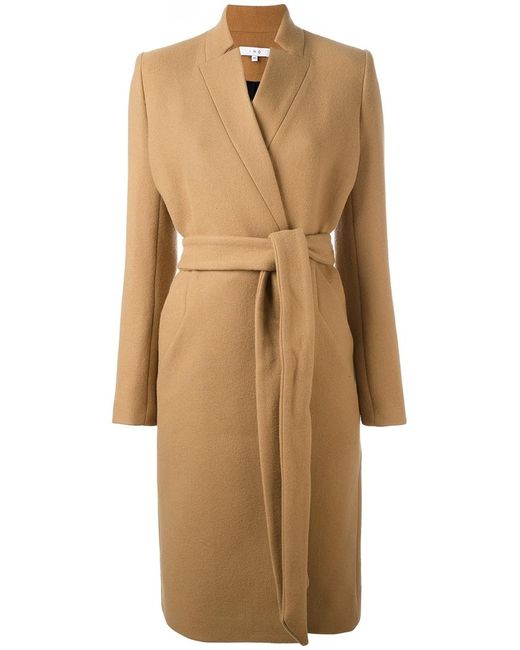 Iro belted long coat 42 Wool/Polyamide/Cotton/Viscose