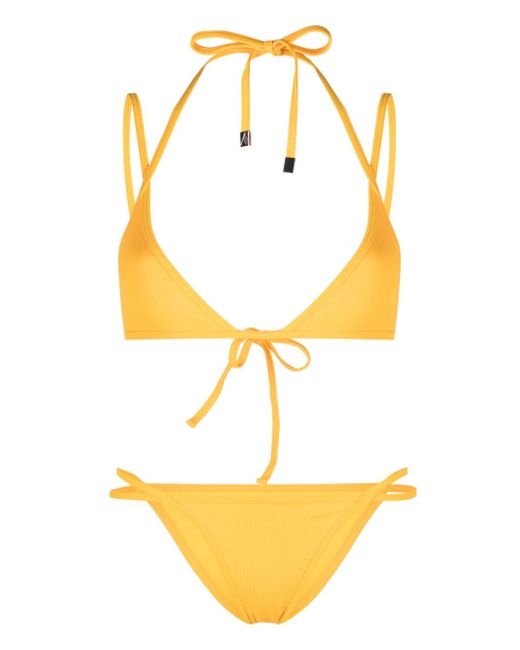 Attico strappy triangle bikini set