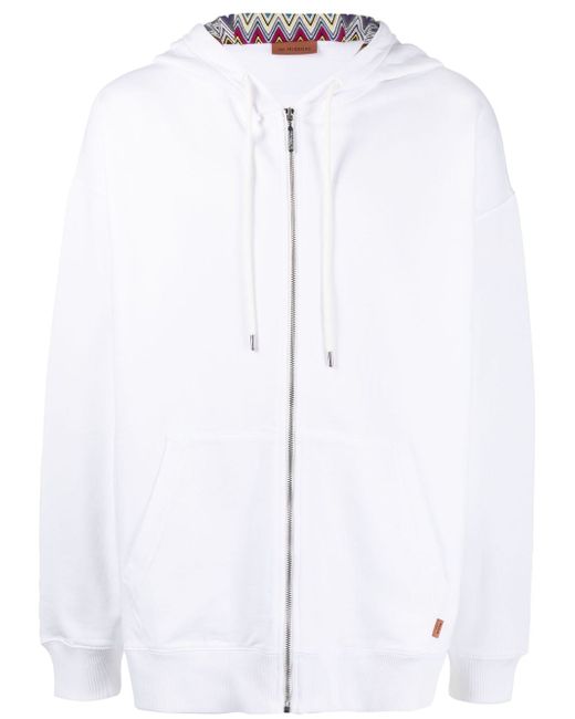 Missoni logo-tag zip-up hoodie