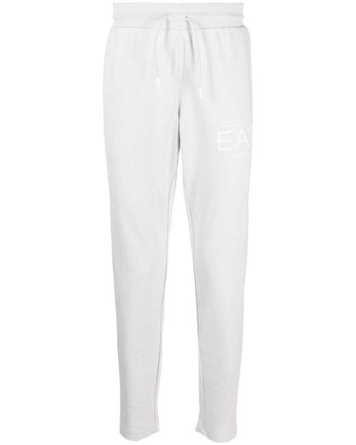 Ea7 logo-print tapered track pants