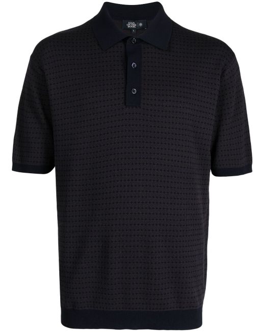 Man On The Boon. jacquard-pattern knitted polo shirt