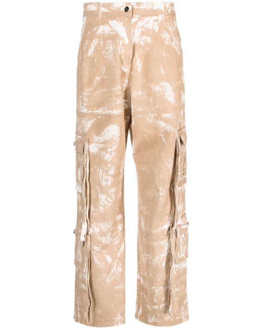 Andreādamo faded-print cargo trousers