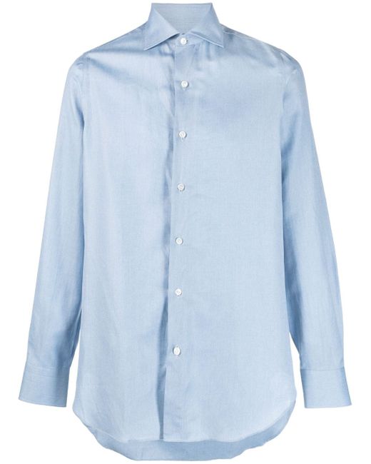 Finamore 1925 Napoli button-up linen-cotton shirt