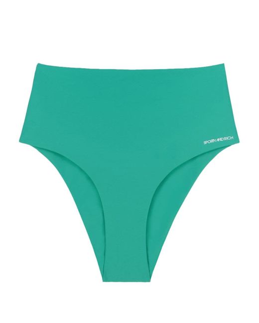 Sporty & Rich Jane logo-print bikini bottoms