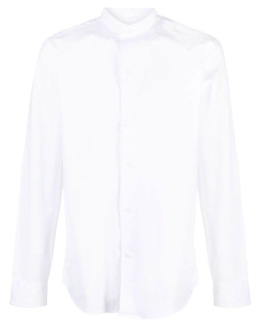 Fursac collarless long-sleeve cotton shirt