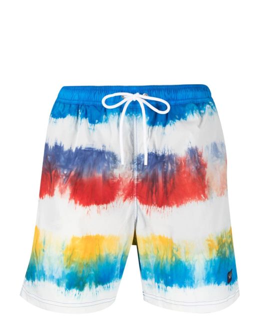 Paul & Shark tie-dye-print swim shorts