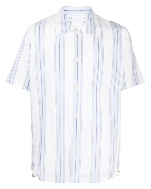 Ranra striped short-sleeve shirt