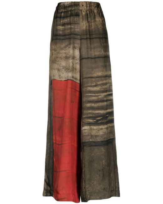 Uma Wang printed wide-leg trousers
