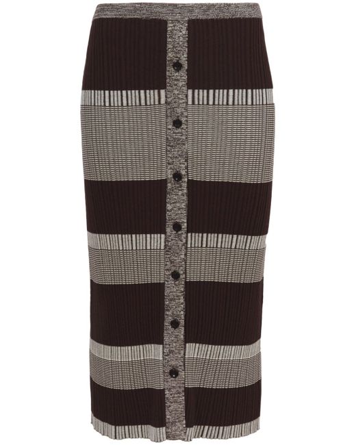 Proenza Schouler White Label striped midi skirt