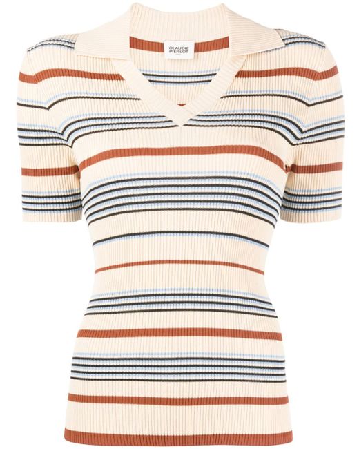 Claudie Pierlot striped knitted top