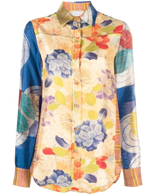 Pierre-Louis Mascia floral-print silk shirt